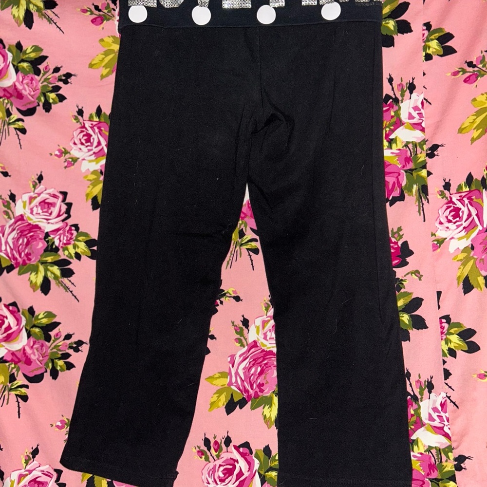 Victoria Secret PINK yoga rhinestone vintage crop pants OG Y2K retro polka dot - Picture 6 of 13